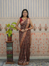 Buy Cotton Silk Printed Style Saree Kcpc