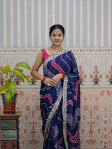 Buy H O Silk With Gotapatti Work Saree Kcpc