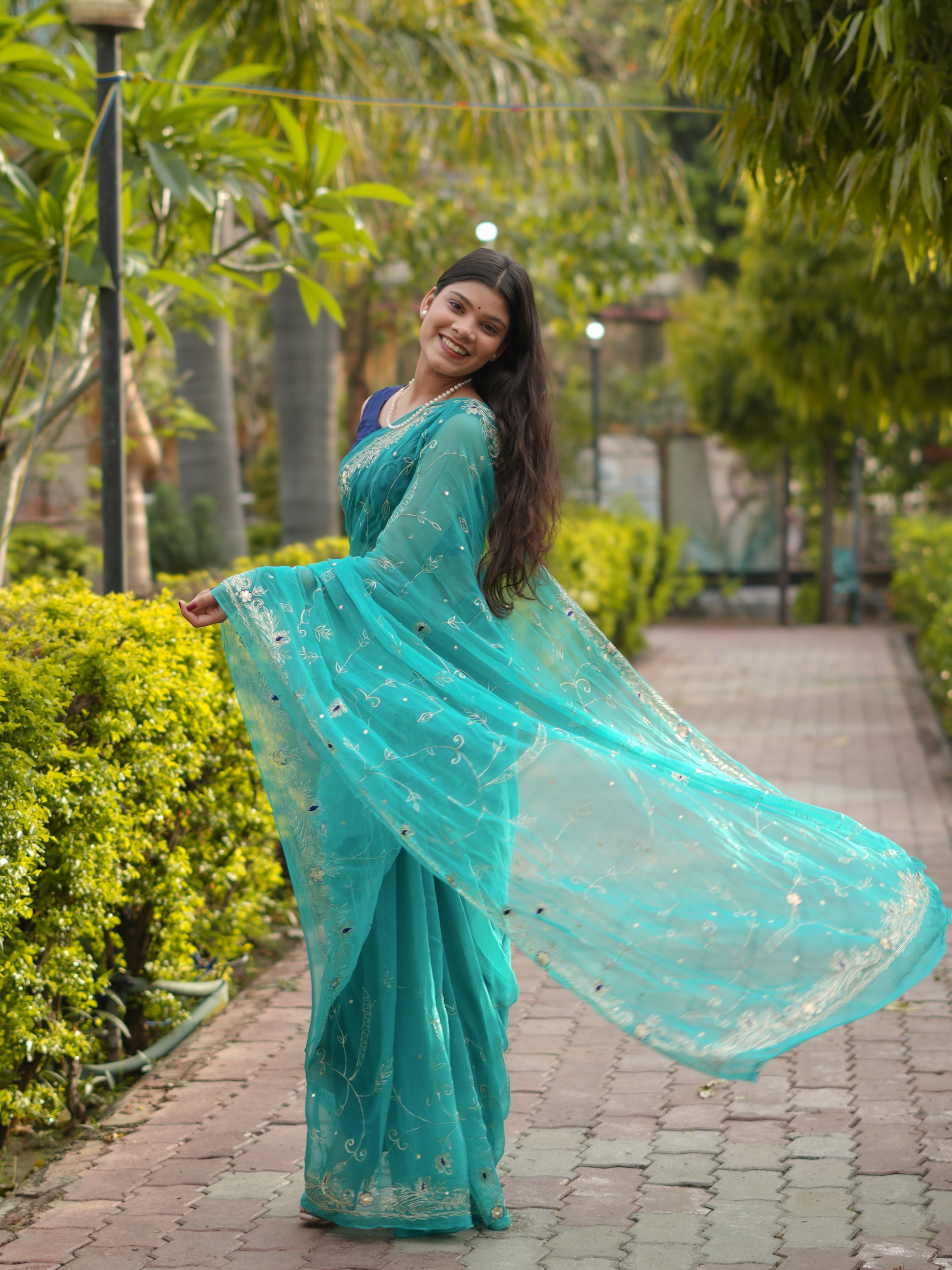 Buy Pure Diamond chiffontradishanal Rajputi saree Kcpc