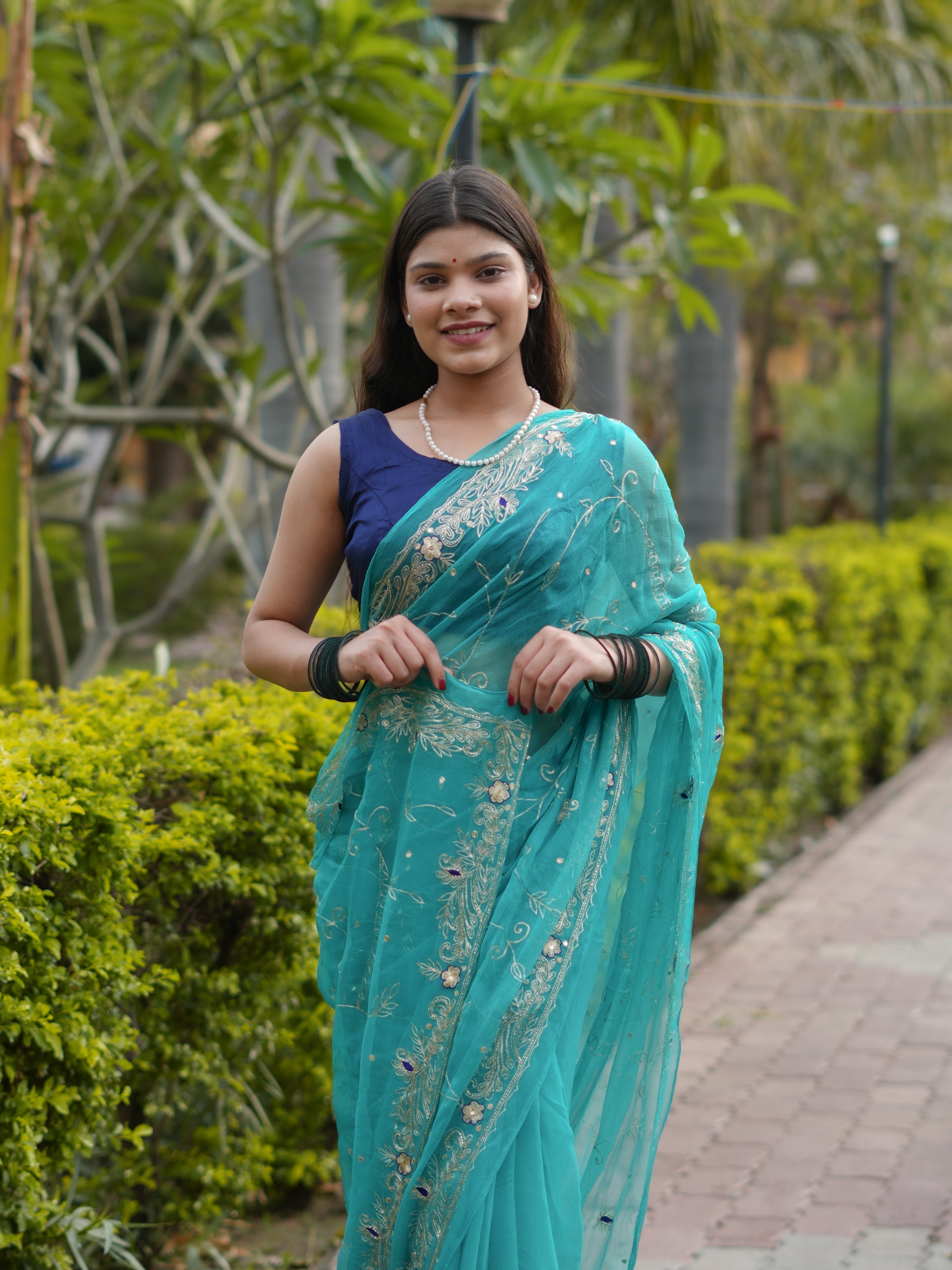 Buy Pure Diamond chiffontradishanal Rajputi saree Kcpc