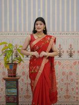 Buy Zari border Saree With Festive Wear Kcpc