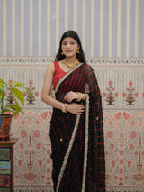 Buy Chiffon Leheriya Style Saree Kcpc