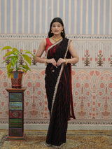 Buy Chiffon Leheriya Style Saree Kcpc