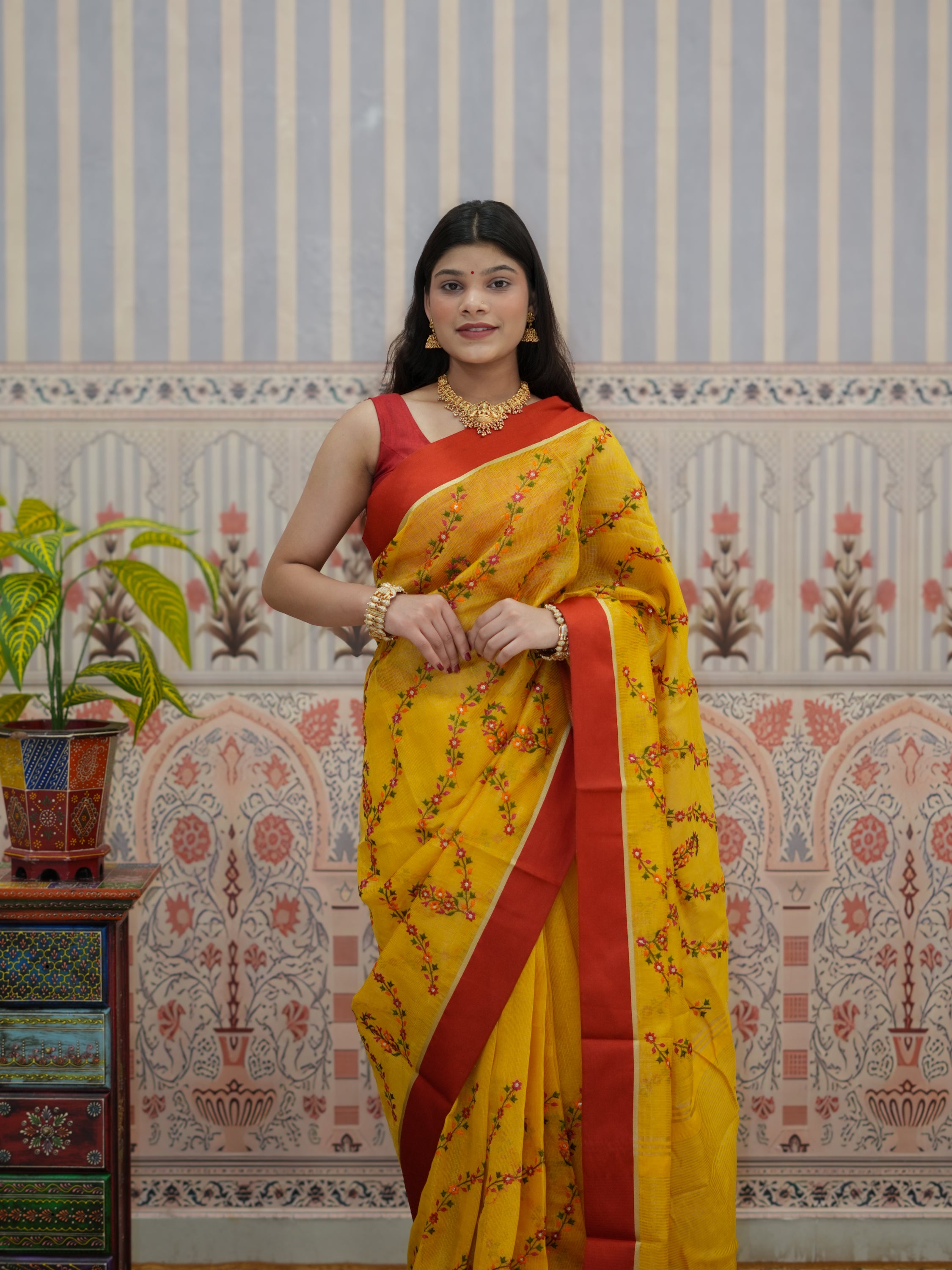 Buy Kota doriya Banarasi With Kashida Work Saree Kcpc