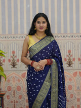Buy Bandhani Saree With Zari Weaving Border Kcpc