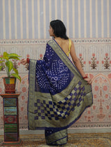 Buy Bandhani Saree With Zari Weaving Border Kcpc