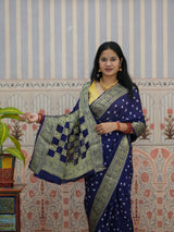 Buy Bandhani Saree With Zari Weaving Border Kcpc