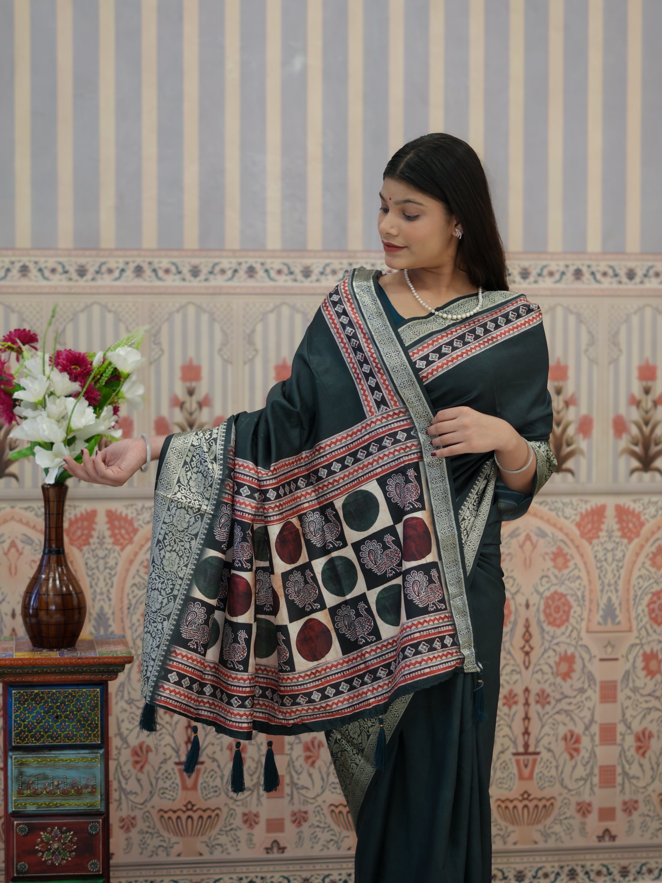 Buy Upada Silk withBanarasi Style Saree Kcpc