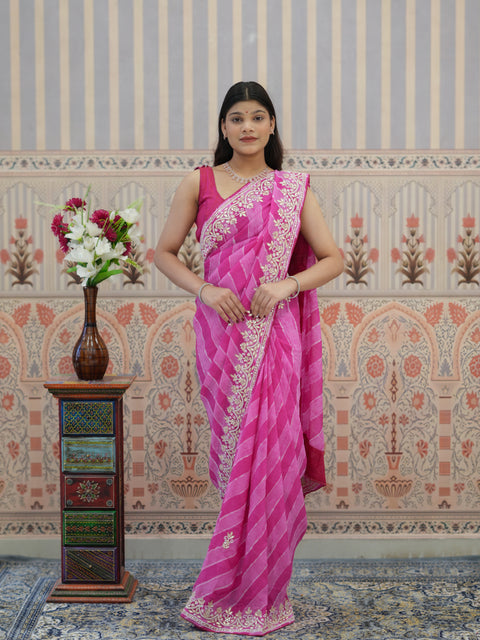 Buy Upada Silk With Leheriya Style Saree Kcpc