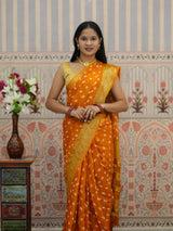 Buy Bandhani Saree With Viscose Silk Kcpc