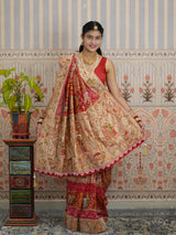 Buy Khaddi Georgette Kalamkari Style Saree Kcpc