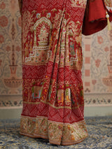 Buy Khaddi Georgette Kalamkari Style Saree Kcpc