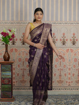 Buy Banarasi Style With Zari Border Work Saree