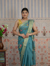 Buy Zari border Saree With Festive Wear