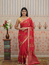 Buy Zari border Saree With Festive Wear