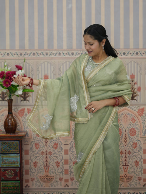 Buy Designer Crush Tissue Silk Blouse Festive Special Kcpc