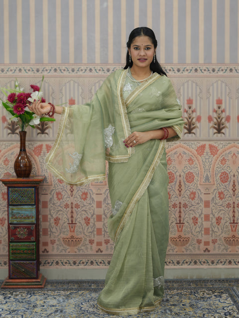 Buy Designer Crush Tissue Silk Blouse Festive Special Kcpc