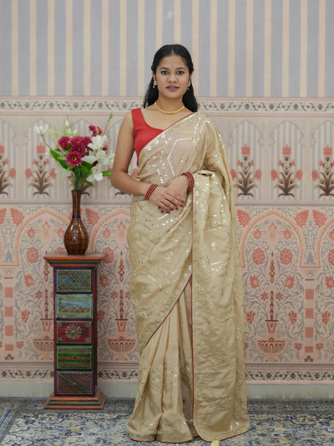 Buy Festive Upada Silk With Traditional Saree Kcpc