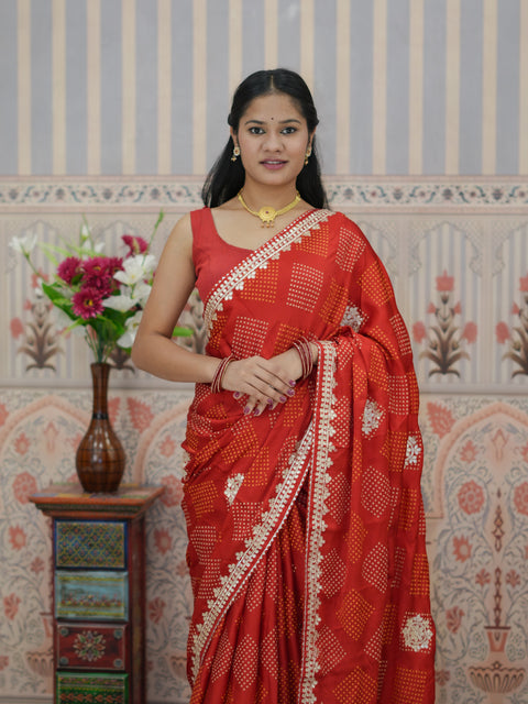 Buy Festive Modal Silk With Bandhani Saree Kcpc