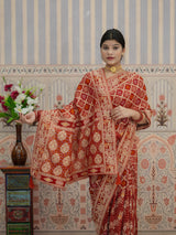 Buy New Traditional Banarasi Pattern Saree With Festive Wear KcPc