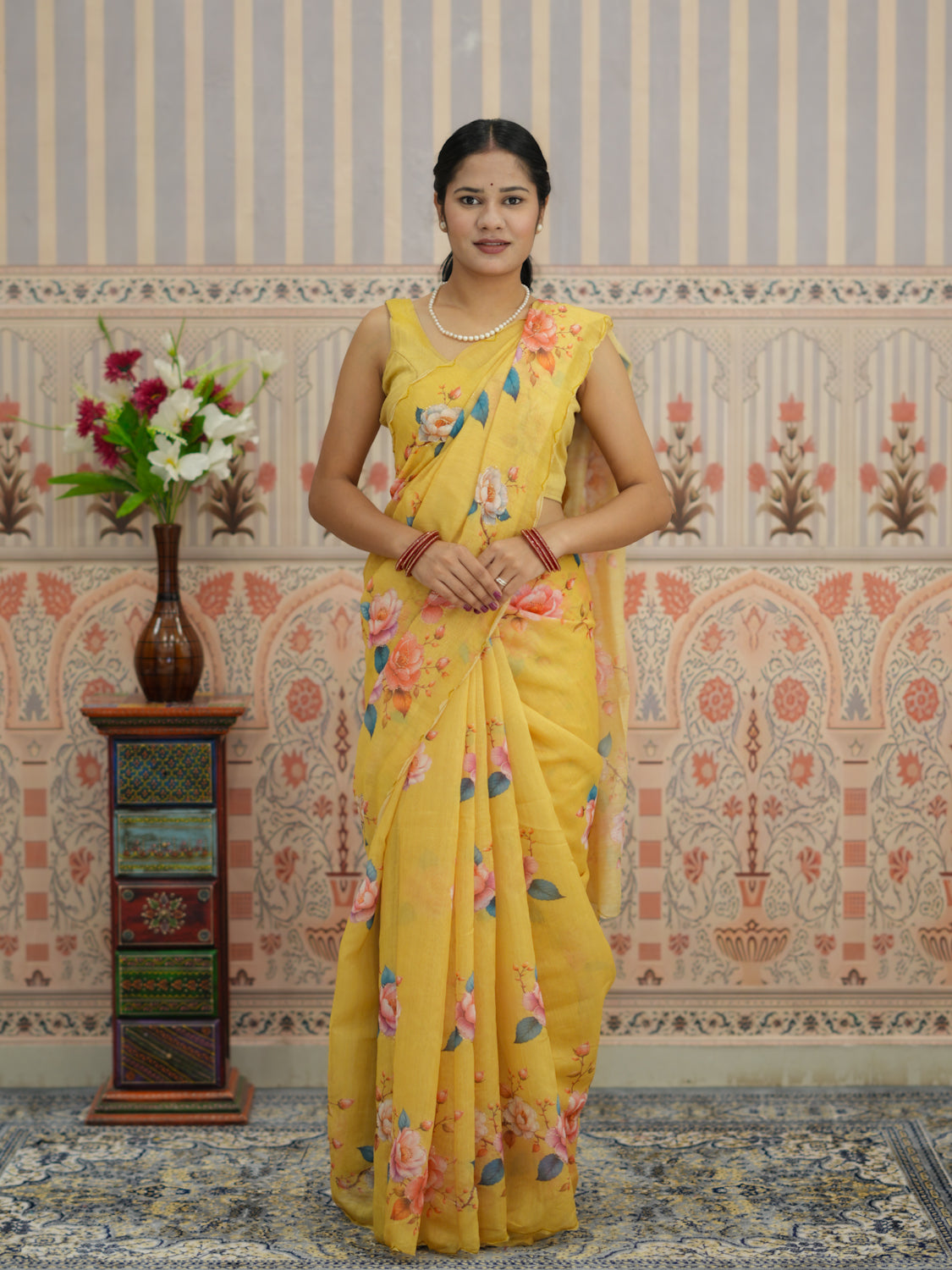 Buy Printed Saree for Everyday Casual Wear KCPC