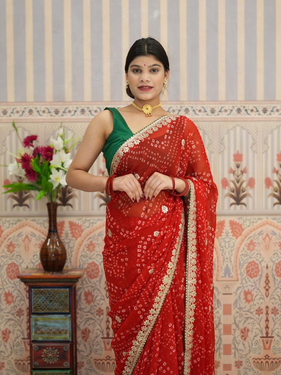 Buy Festive Special Georgette Bandhani Saree Kcpc 