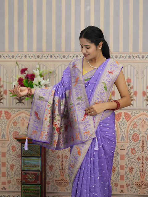 KcPc New Premium Munga Silk Kalamkari Style Saree Featuring Fine Zari Weaving     RB