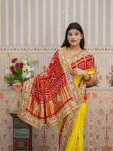 Buy Gaji Silk Bandhani Style With Traditional Wear KcPc 
