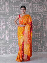Buy New Premium Leheriya Saree With Hand Gota Patti Work KcPc