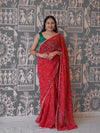 Buy New Traditional Bandhani Style Saree With Gota Patti Border Work KcPc