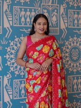 Buy Printed Saree With Festive Wear KcPc