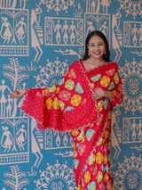 Buy Printed Saree With Festive Wear KcPc