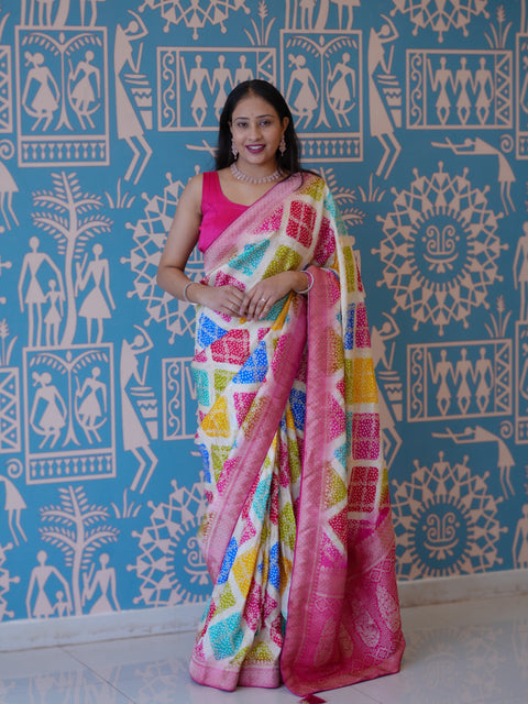 Buy Elegant Digital Style Saree With Festive Wear KcPc