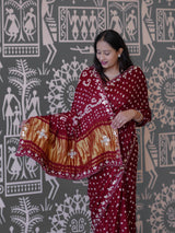 Buy New Elegant Bandhani Style Saree with Festive Occasions KcPc