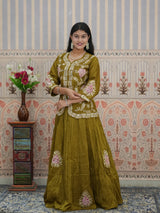 KcPc Stylish Indo-Western Lehenga in HO Silk with Designer Look MEG