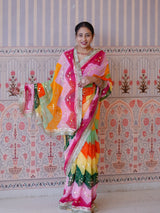BuyNew TraditionalGeorgette Saree With Festive Wear KcPc
