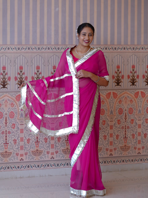 Buy New Designer Saree with Classic Gota Finish KcPc