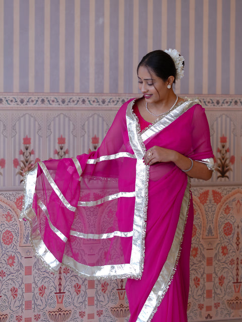 Buy New Designer Saree with Classic Gota Finish KcPc