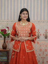 BuyHO Silk Lehenga with Gota Patti Work KcPc 