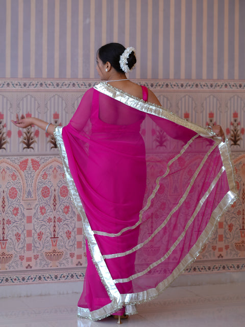 Buy New Designer Saree with Classic Gota Finish KcPc