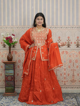 BuyHO Silk Lehenga with Gota Patti Work KcPc 