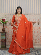 BuyHO Silk Lehenga with Gota Patti Work KcPc 