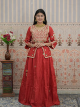 Buy Designer HO Silk Lehenga with Gota Patti Work