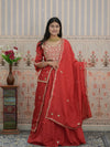 BuyHO Silk Lehenga with Gota Patti Work KcPc 
