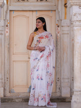 KcPc New Casual Elegance Cotton Silk Printed Saree with Blouse STL
