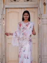KcPc New Casual Elegance Cotton Silk Printed Saree with Blouse STL