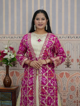 KcPc Upada Silk Indo-Western Lehenga with Gota Patti WorkMEG