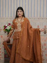 BuyHO Silk Lehenga with Gota Patti Work KcPc 