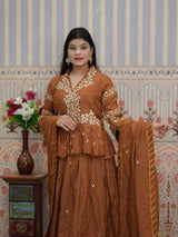 BuyHO Silk Lehenga with Gota Patti Work KcPc 