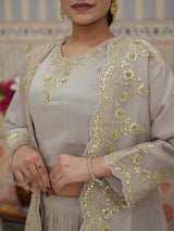 BuyHO Silk Lehenga with Gota Patti Work KcPc 